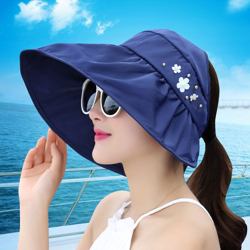Hat Female Summer Casual All-Match Travel Sun-Proof UV Korean Style Summer Foldable Sun-Proof Sun Sun Hat