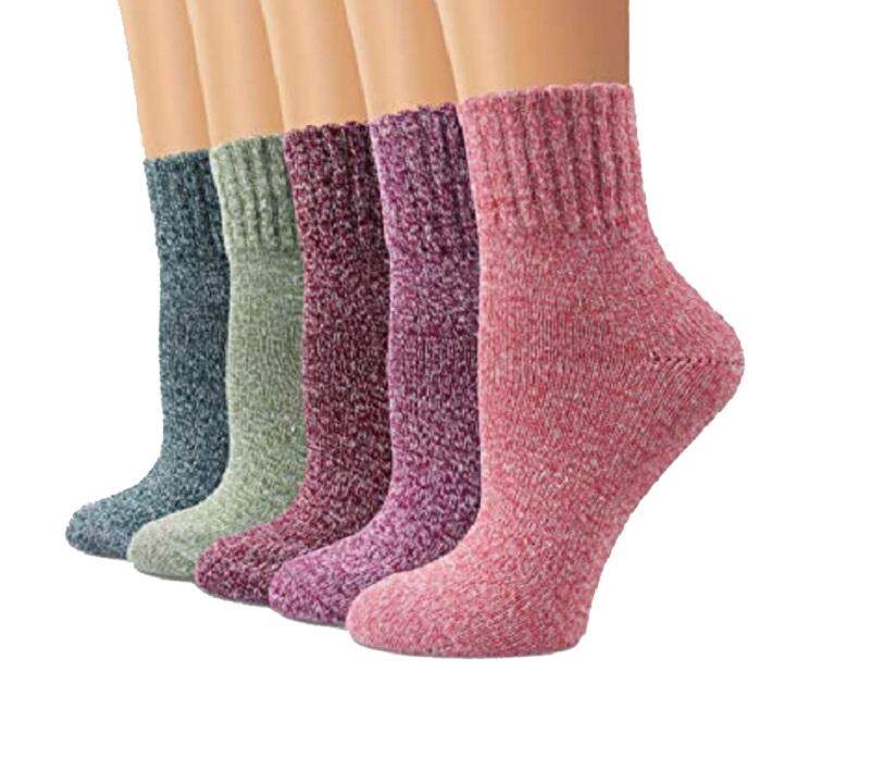[Cutewomen2020] Winter Warm Solid Color Cashmere Socks Ladies Warm Rabbit Wool Socks Thick Soft Socks