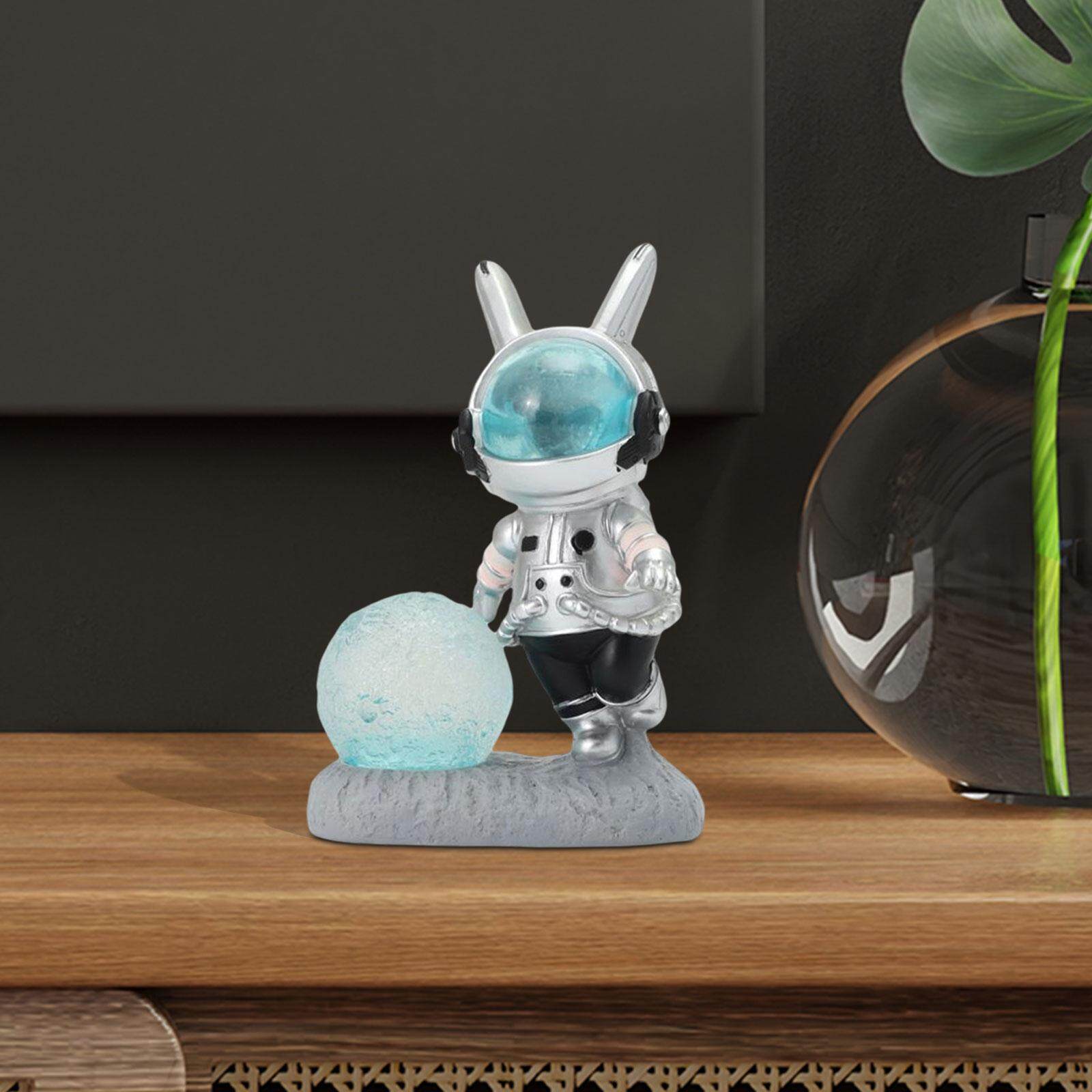 milageto Cartoon Space Rabbit Mobile Phone Holder Art for Decor Dining Room Desktop