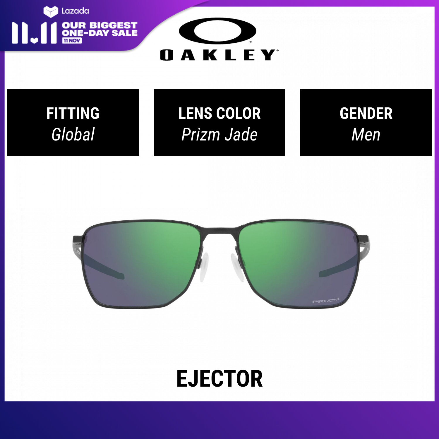 Oakley Sunglasses Ejector OO4142 414213  Men Global Fitting  Sunglasses Size 58mm