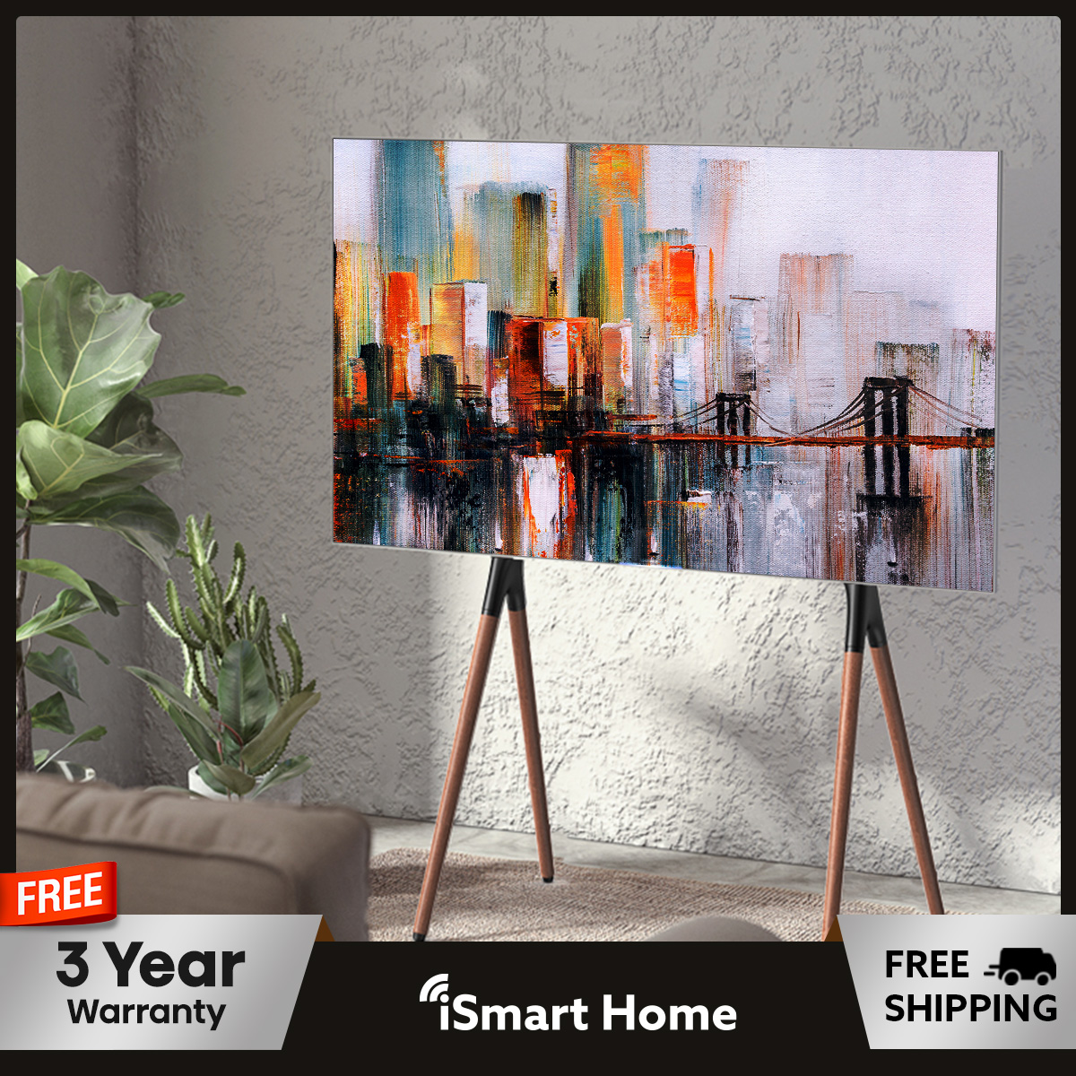 [ISMARTHOME ] TV Stand Artistic | Floor Art Stand | 49" - 70" | 40Kg | FREE 3 Years Warranty | Free Delivery