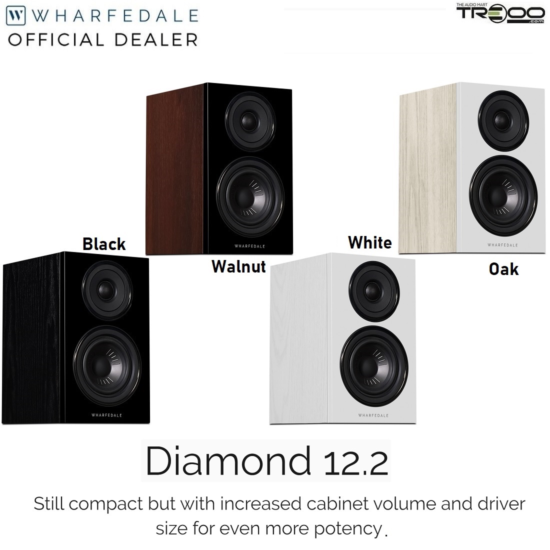 Wharfedale Diamond 12.2 2-Way Passive Desktop Bookshelf Speakers