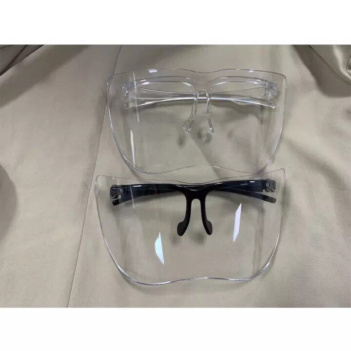 Anti Fog No dizzy Acrylic Half Visor Faces Shield Protector Anti-spray Mask men and women protective glasses safety glasses