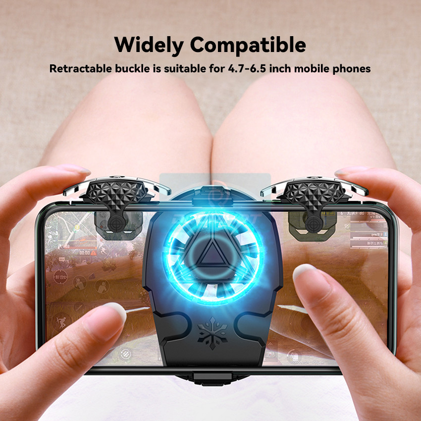 DoomHot Phone Cooler Cooling Fan Mobile Phone Radiator Portable Phone Fan Cell Phone Heatsink Fast Cooling Silver Phone Cooler for Gaming Watch Videos