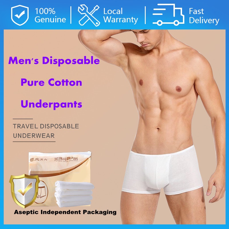 Disposable Underwear Men Cotton Boxer Men Cotton Travel Briefs Shorts Men Boxer Lelaki Seluar dalam pakai buang lelaki