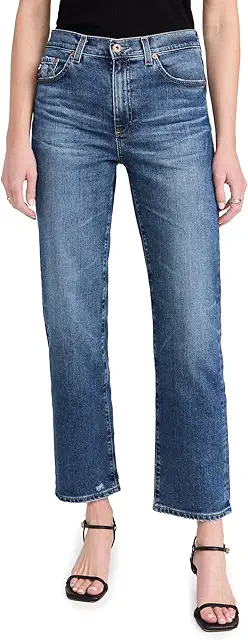 AG Adriano Goldschmied Womens Brinley Mid Rise Straight